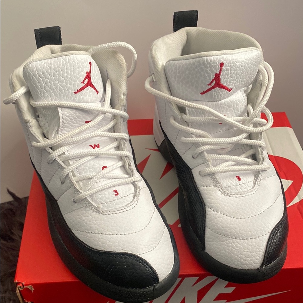 Nike Kids Sneakers White and Black with Red Accents